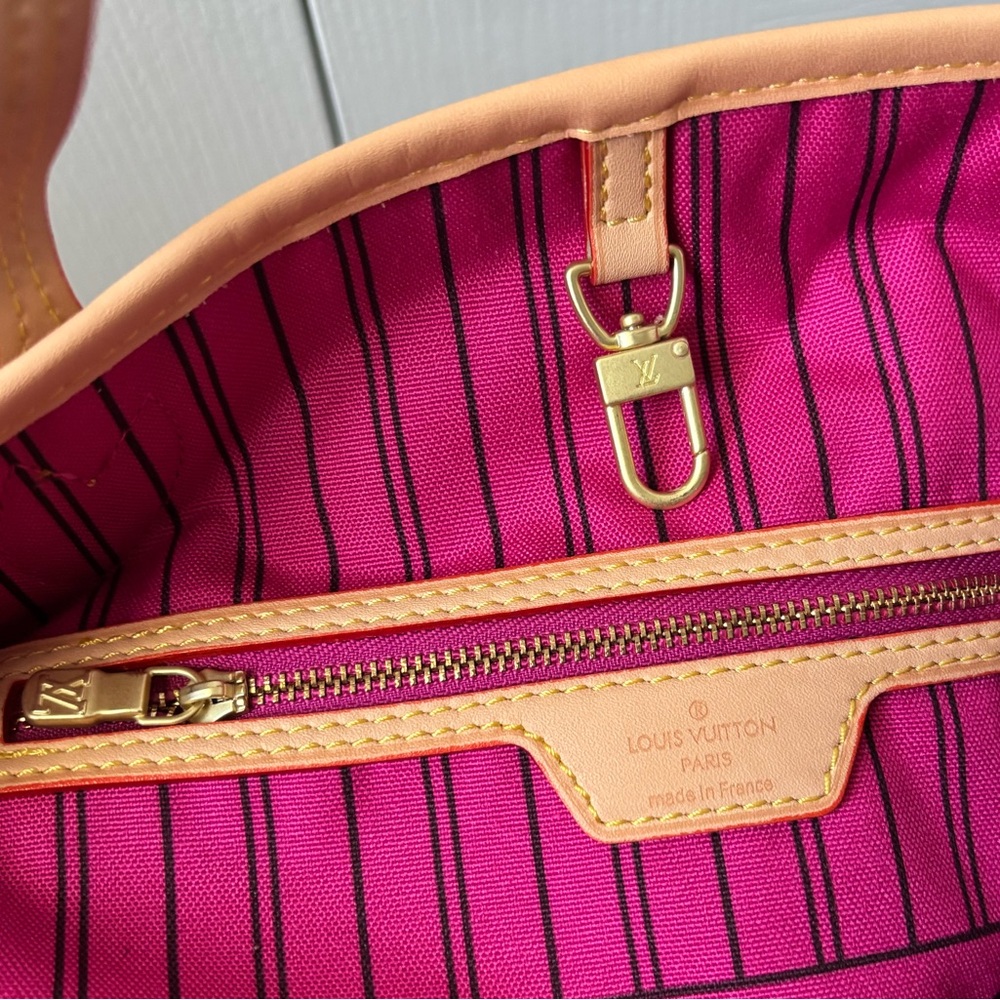 Designer Inspired brown Monogram coated canvas Tote - Brown with Tan Trim - Picture 10 of 16